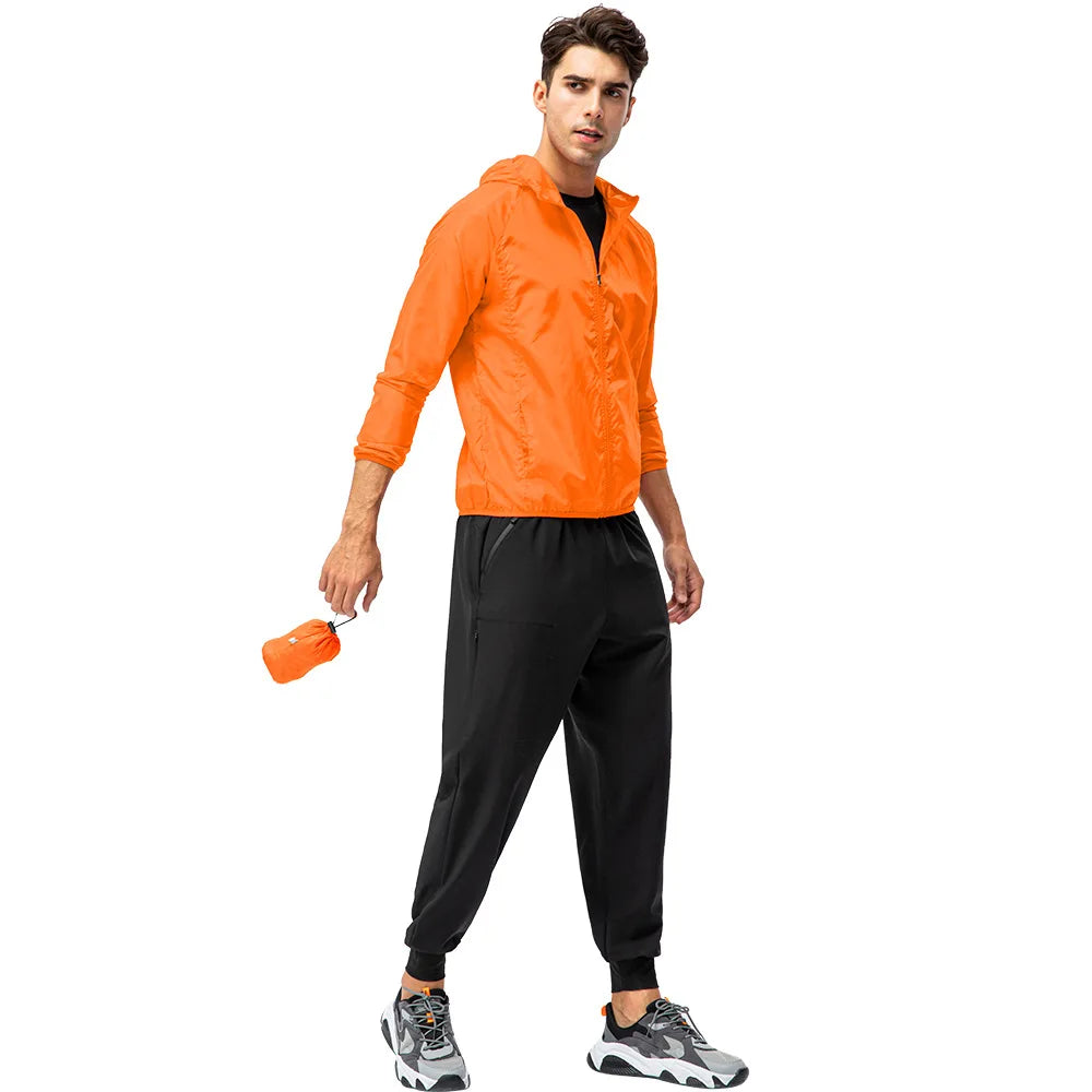 Unisex Waterproof Windbreaker Jacket – Sun Protection & Outdoor Use